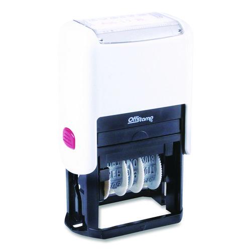 Image of Offistamp® 034507 Self-Inking Message Stamp With Blank "by" Line, 12 Years, Received, 1.63" X 0.88", Black/red Ink