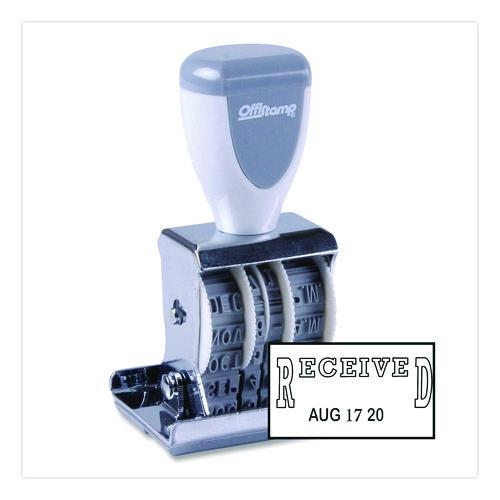 Image of Offistamp® 034522 Traditional Message Dater, 5 Years, Received, 1.63" X 0.88"