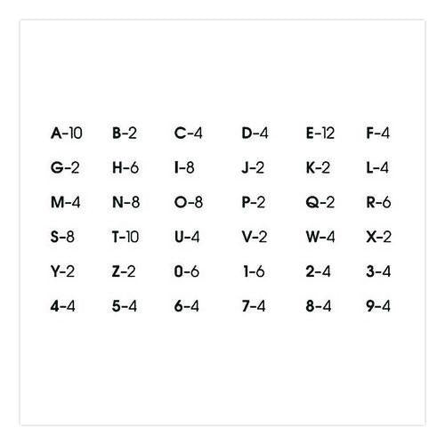 Image of Creative Start® 098135 Peel-and-Stick Letters, Numbers and Symbols, 1" Tall, Black Characters, White Background, 256 Pieces