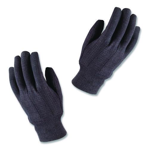 Image of PIP Polyester/cotton Jersey Gloves, Men's, Brown, 12 Pairs