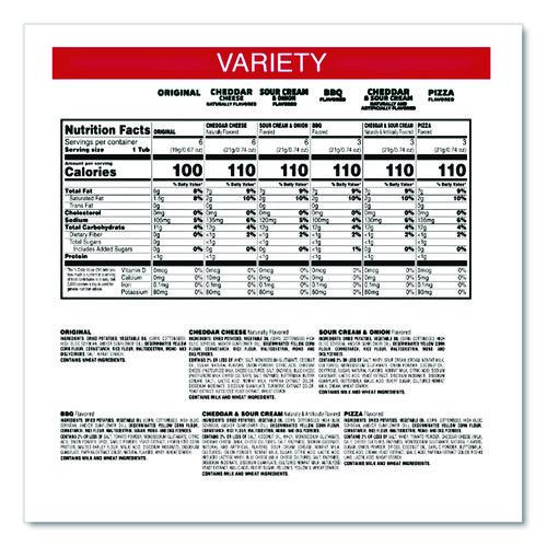 Image of Pringles® KEE18263 Snack Stack Variety Pack Crisps, (6) 0.67 and (21) 0.74 oz/Tubs, 27/Carton