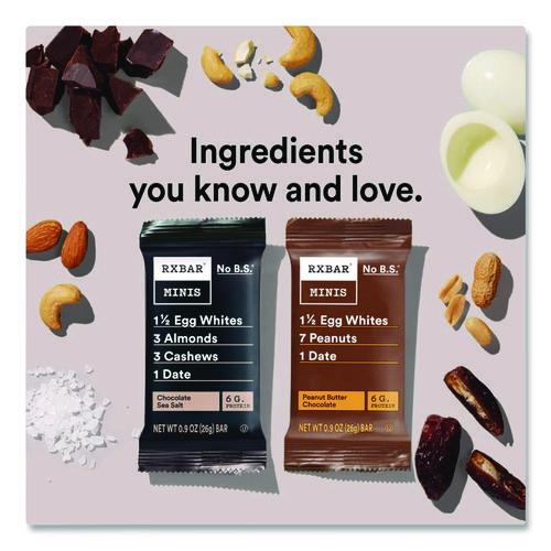 Image of RXBAR® KEE00190 Minis Protein Bars, Chocolate Sea Salt and Peanut Butter Chocolate, 0.9 oz Bar, 8/Box