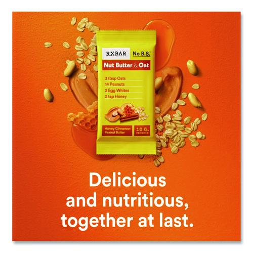 Image of A.M. RXBAR® KEE00533 Gluten-Free Honey Cinnamon Peanut Butter Protein Bar, 1.9 oz Bar, 12/Box