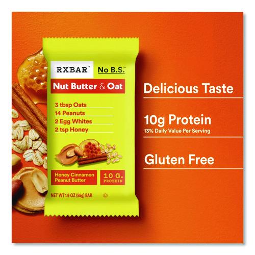 Image of A.M. RXBAR® KEE00533 Gluten-Free Honey Cinnamon Peanut Butter Protein Bar, 1.9 oz Bar, 12/Box