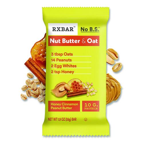 Image of A.M. RXBAR® KEE00533 Gluten-Free Honey Cinnamon Peanut Butter Protein Bar, 1.9 oz Bar, 12/Box