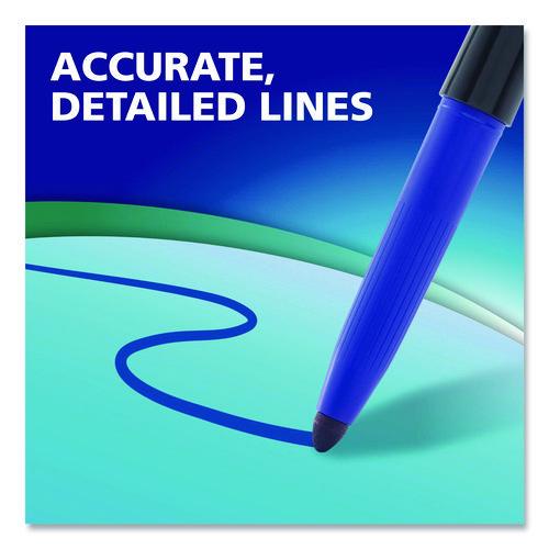 Image of EXPO® 2211319 Wet Erase Markers, Fine Needle Tip, Blue, 12/Pack