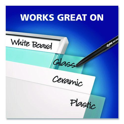 Image of EXPO® 2211319 Wet Erase Markers, Fine Needle Tip, Blue, 12/Pack