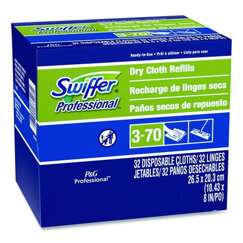 Image of Swiffer® 33407 Dry Refill Cloths, 10.63" x 8", White, 32/Box