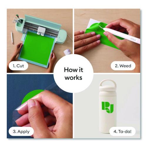 Image of Cricut® 2011337 Premium Permanent Vinyl, 12 x 12, Assorted Colors, 6/Pack