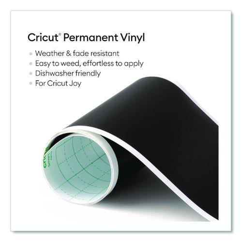 Image of Cricut® 2007352 Joy Permanent Smart Vinyl for Assorted Surfaces, 5.5 x 120, Black