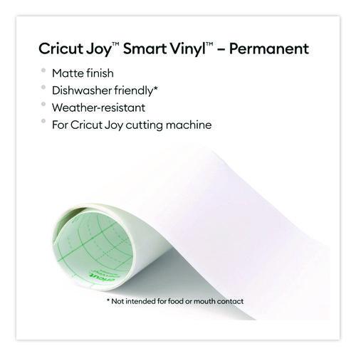 Image of Cricut® 2007353 Joy Permanent Smart Vinyl for Assorted Surfaces, 5.5 x 120, White