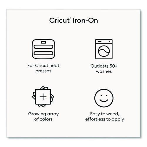 Image of Cricut® 2011327 Everyday Iron-On Material for Assorted Surfaces, 12 x 24, Black