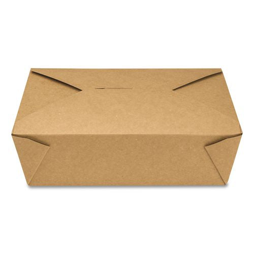 Image of GEN KS10122 Reclosable Kraft Take-Out Box, 76 oz, 8.58 x 6.28 x 2.4, Brown, Paper, 200/Carton
