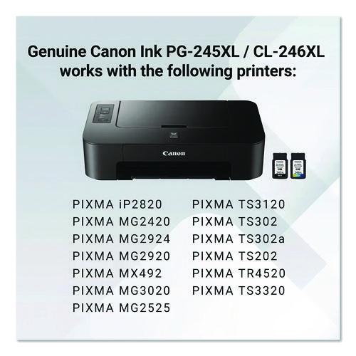 Image of Canon® 8278B023 8278B023 (PG-245XL/CL-246XL) High-Yield Ink, Black/Color