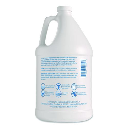 Image of Boardwalk® 105G-P-000I004M-22-21430 Odor Eliminator Enzyme Plus Concentrate, Lemon Scent, 1 gal Jug, 4/Carton