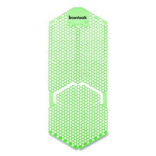 Image of Boardwalk® TSU-P-006I006I-02-AAS80 Vertical Urinal Screen, Cucumber Melon Scent, Green, 5.22 oz, 6/Carton