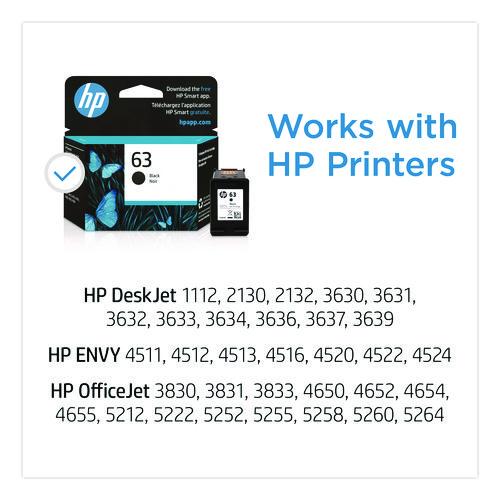 Image of HP F6U62AN#140 HP 63, (f6u62an) Black Original Ink Cartridge