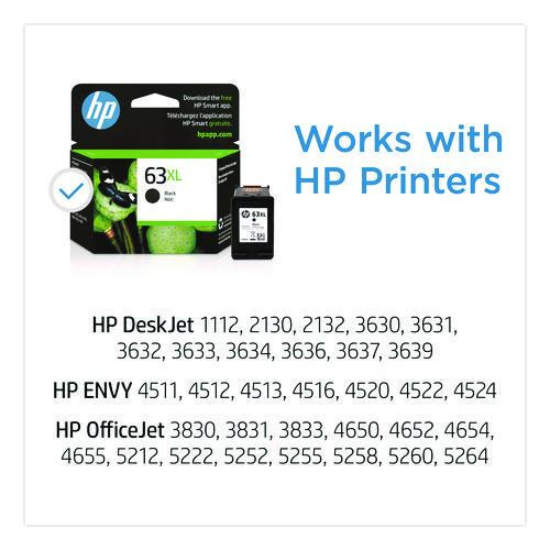 Image of HP F6U64AN#140 HP 63xl, (f6u64an) High-Yield Black Original Ink Cartridge