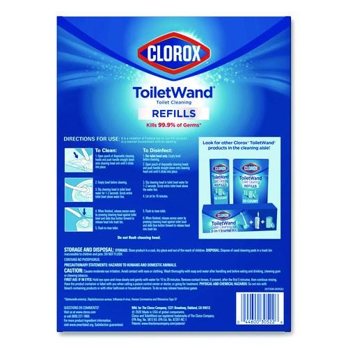Image of Clorox® 31049 ToiletWand Toilet Cleaning Refills, Disinfecting Scrubbing Pads, 20 Count, 4/Carton