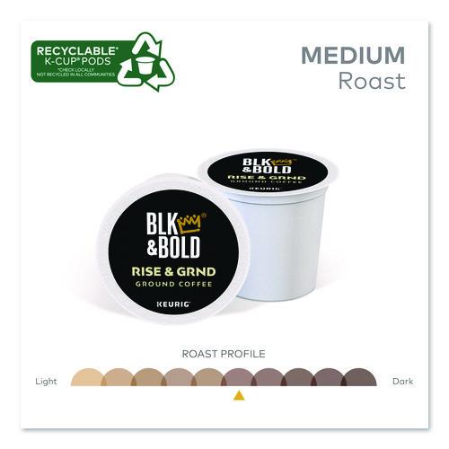 Image of BLK & Bold® 5000372407 Rise and GRND K-Cups, 0.41 oz K-Cup, 20/Box