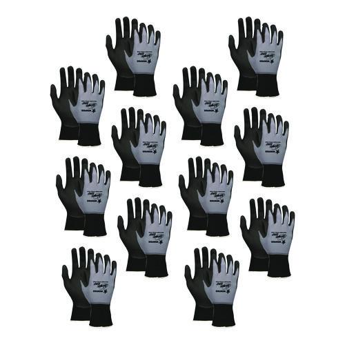 Image of MCR Safety N96790XL Ninja Nitrile Coating Nylon/Spandex Gloves, X-Large, Black/Gray, 12 Pairs