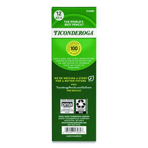 Image of DixonÂ® Ticonderoga Beginners Woodcase Pencil with Microban, HB (#2), Black Lead, Yellow Barrel, Dozen