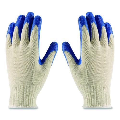 Image of PIP 39-C122/L Seamless Knit Cotton/Polyester Gloves, EN388: 2011, Large, Natural/Blue, 12 Pairs