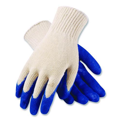 Image of PIP 39-C122/S Seamless Knit Cotton/Polyester Gloves, EN388: 2011, Small, Natural/Blue, 12 Pairs