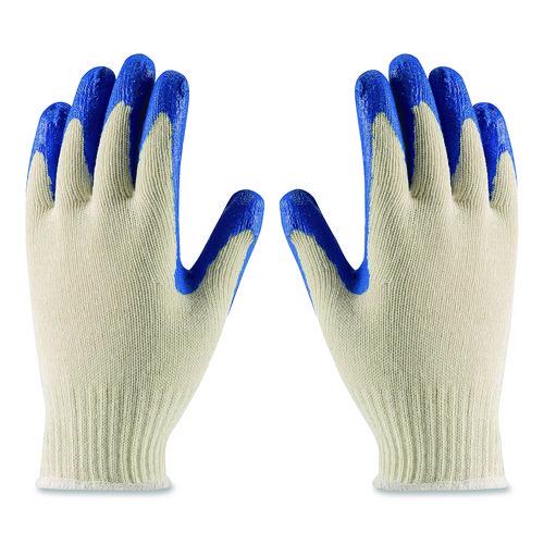 Image of PIP 39-C122/S Seamless Knit Cotton/Polyester Gloves, EN388: 2011, Small, Natural/Blue, 12 Pairs
