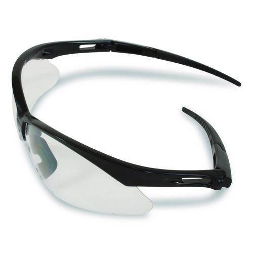 Image of Bouton® 250-AN-10111 Anser Optical Safety Glasses, Black Half Frame, Clear Dual Anti-Fog Lens