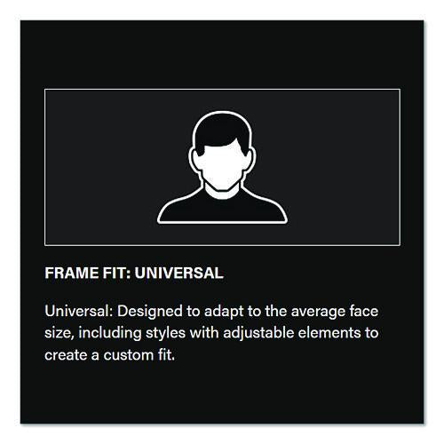Image of Bouton® 250-AN-10111 Anser Optical Safety Glasses, Black Half Frame, Clear Dual Anti-Fog Lens