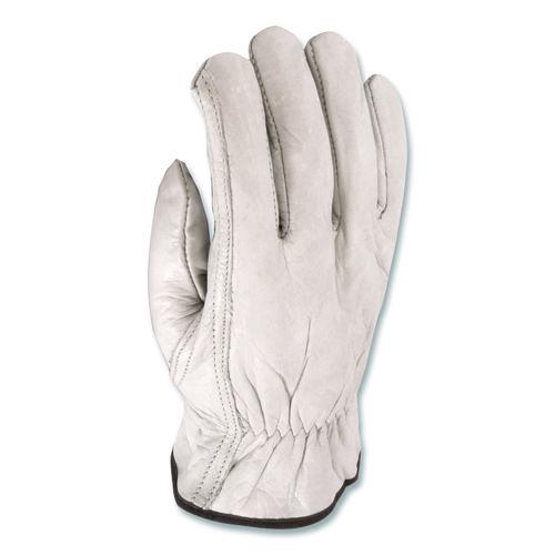 Image of PIP 179952 Top-Grain Pigskin Leather Drivers Gloves, Gunn Cut, Keystone Thumb, Large, Gray, Pair