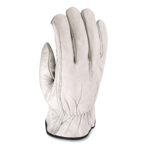 Image of PIP 179953 Top-Grain Pigskin Leather Drivers Gloves, Gunn Cut, Keystone Thumb, Medium, Gray, Pair