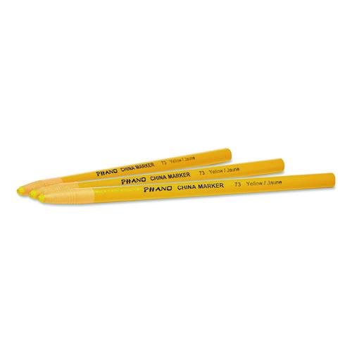 Image of DixonÂ® China Marker, Yellow, 12/Pack