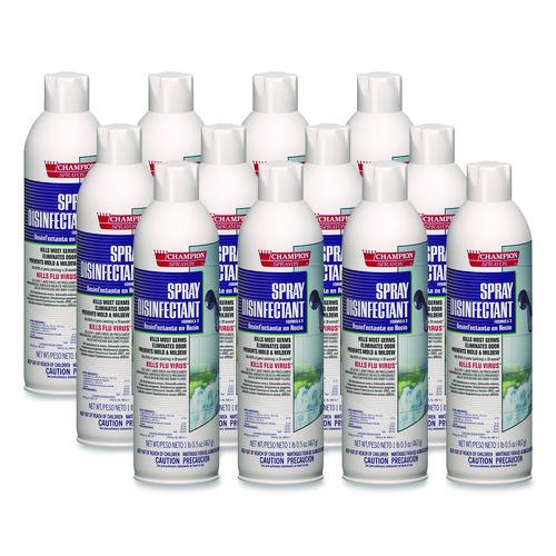 Image of Chase Products Champion Sprayon Spray Disinfectant, 16.5 Oz Aerosol Spray, 12/carton