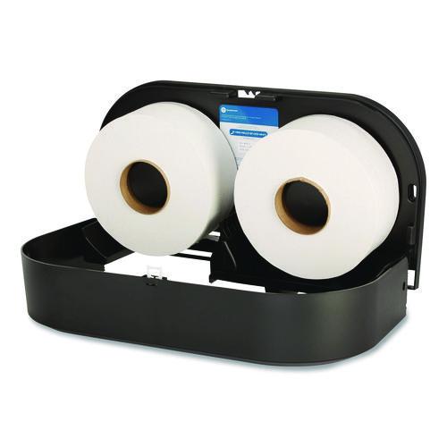 Image of Georgia Pacific® Professional 59210 Jumbo Jr. Bathroom Tissue Dispenser, Double Roll, 22.1 x 4.8 x 12.1, Black