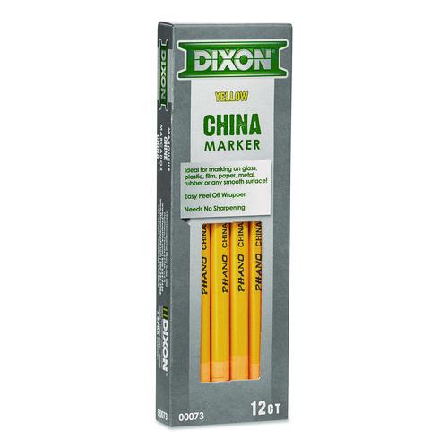 Image of DixonÂ® China Marker, Yellow, 12/Pack