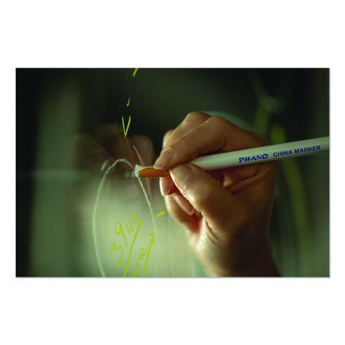 Image of Dixon® 000800002 China Marker, 0.37" x 7", Blue, 12/Pack