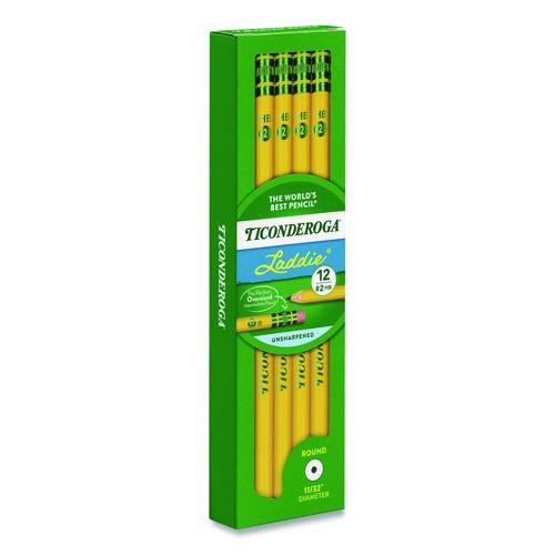 Image of Dixon® 133040002 Ticonderoga Laddie Woodcase Pencil with Microban, HB (#2), Black Lead, Yellow Barrel, 12/Pack