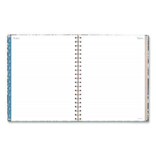 Image of Cambridge® 1763905 Elizabeth Weekly/Monthly Planner, 11 x 8.5, Floral Artwork, Blue Cover, 12-Month  (Jan-Dec): 2026