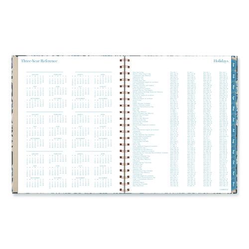 Image of Cambridge® 1763905 Elizabeth Weekly/Monthly Planner, 11 x 8.5, Floral Artwork, Blue Cover, 12-Month  (Jan-Dec): 2026