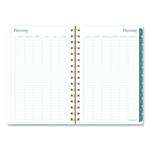 Image of Cambridge® 1768200 Midnight Garden Weekly/Monthly Planner, 8.5 x 5.5, Floral Artwork, Black/Pink/Green Cover, 12-Month (Jan-Dec): 2026