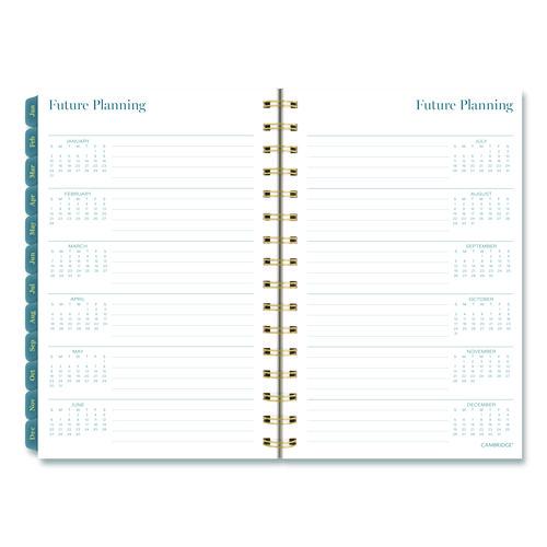 Image of Cambridge® 1768200 Midnight Garden Weekly/Monthly Planner, 8.5 x 5.5, Floral Artwork, Black/Pink/Green Cover, 12-Month (Jan-Dec): 2026