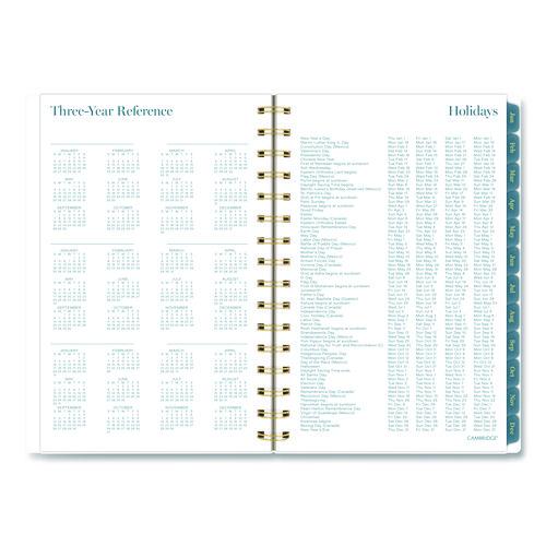 Image of Cambridge® 1768200 Midnight Garden Weekly/Monthly Planner, 8.5 x 5.5, Floral Artwork, Black/Pink/Green Cover, 12-Month (Jan-Dec): 2026