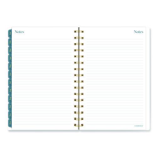 Image of Cambridge® 1768200 Midnight Garden Weekly/Monthly Planner, 8.5 x 5.5, Floral Artwork, Black/Pink/Green Cover, 12-Month (Jan-Dec): 2026