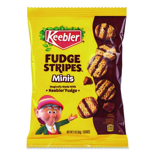 Image of Keebler® 027800262728 Mini Cookies, Fudge Stripes, 2 oz Pouch, 36/Box