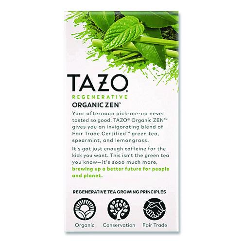 Image of Tazo® TAZ00309 Tea Bags, Organic Zen, 16/Box