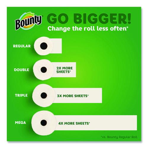 Image of Bounty® 80798319 Select-a-Size Kitchen Roll Paper Towels, 2-Ply, 5.9 x 11, White, 82 Sheets/Double Roll, 24 Rolls/Carton