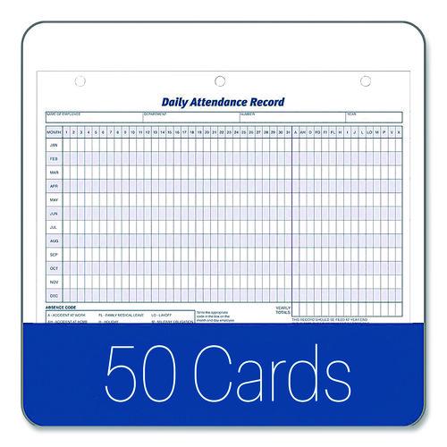 Image of AdamsÂ® Attendance Records, One Part (No Copies), 11 x 8.5, 50 Forms Total