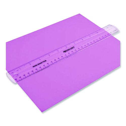 Image of Westcott® 17725 Non-Shatter Flexible Ruler, Standard/metric, 12" (30 Cm) Long, Plastic, Clear, 12/box